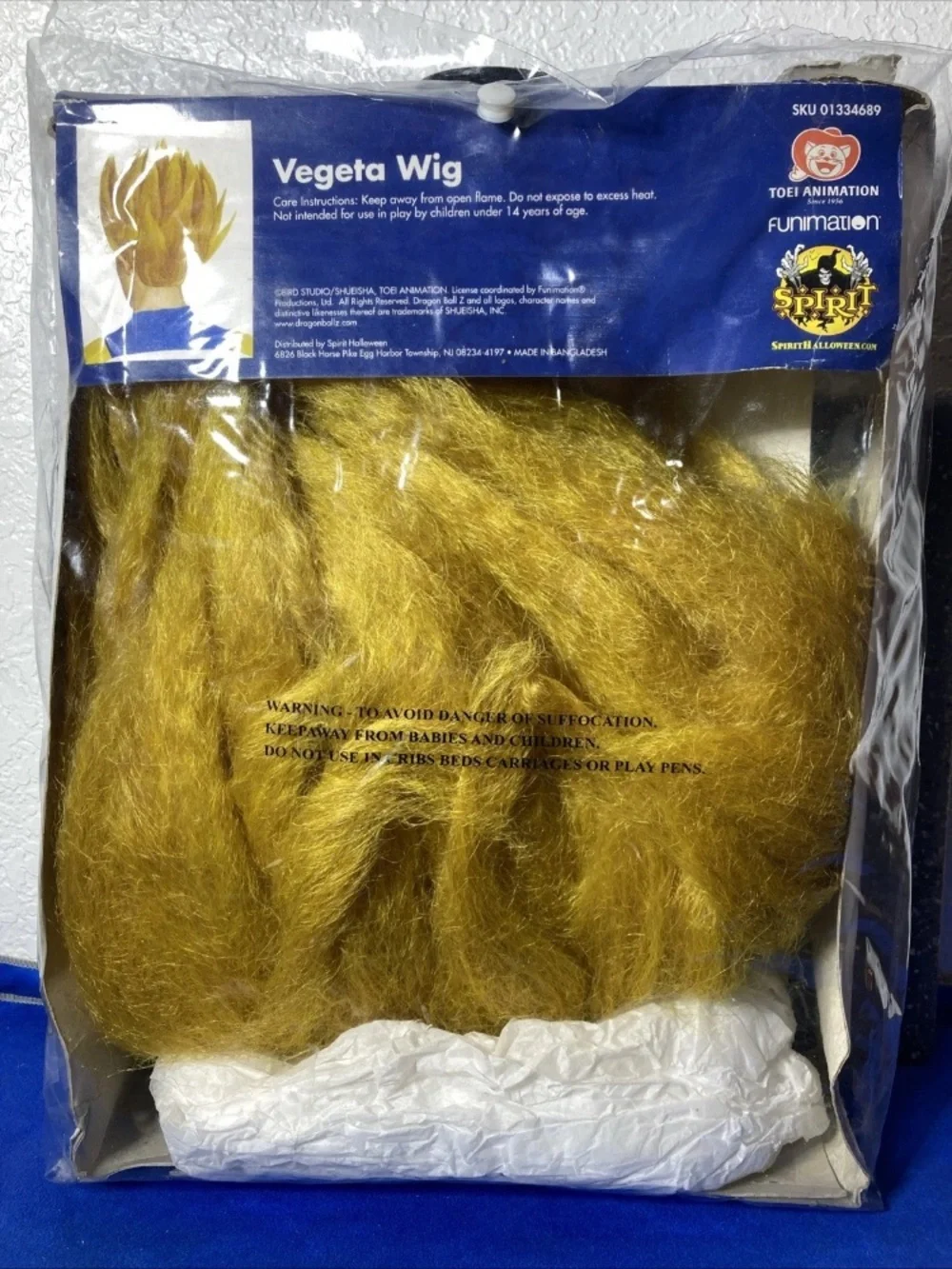 Spirit Super Saiyan Vegeta Wig - Gold - Picture 2 of 6